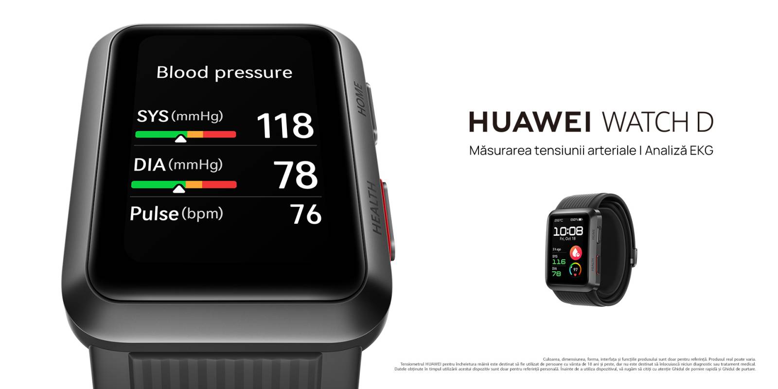 HUAWEI Watch D, cu senzor ECG, oficial pe piața din România