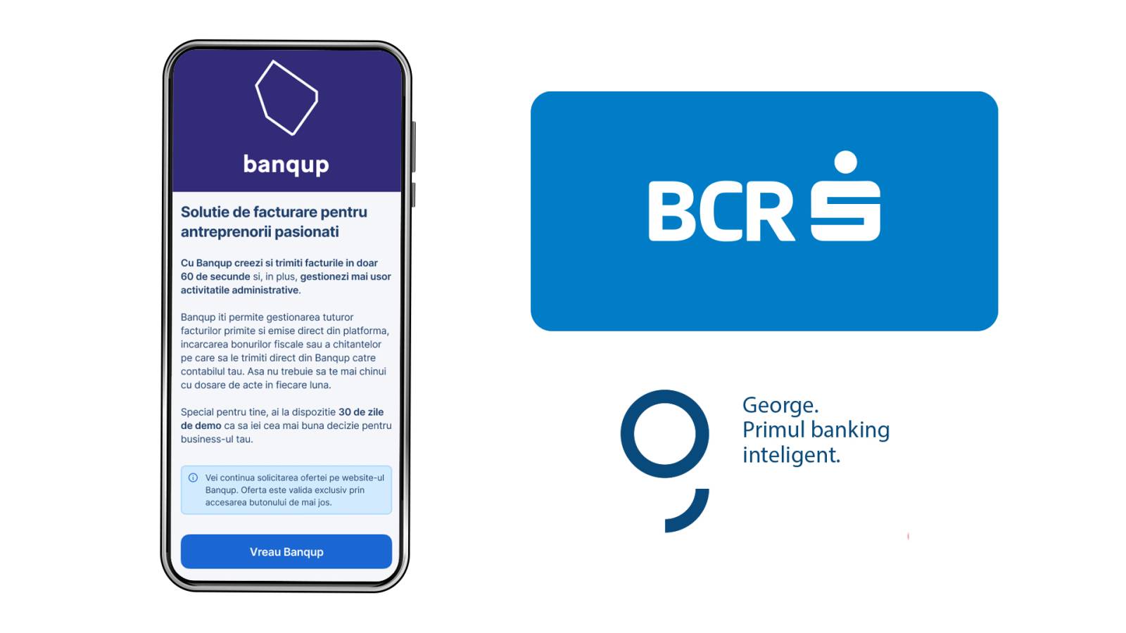 BCR încheie un parteneriat cu Banqup, platforma software de administrare documente și facturare