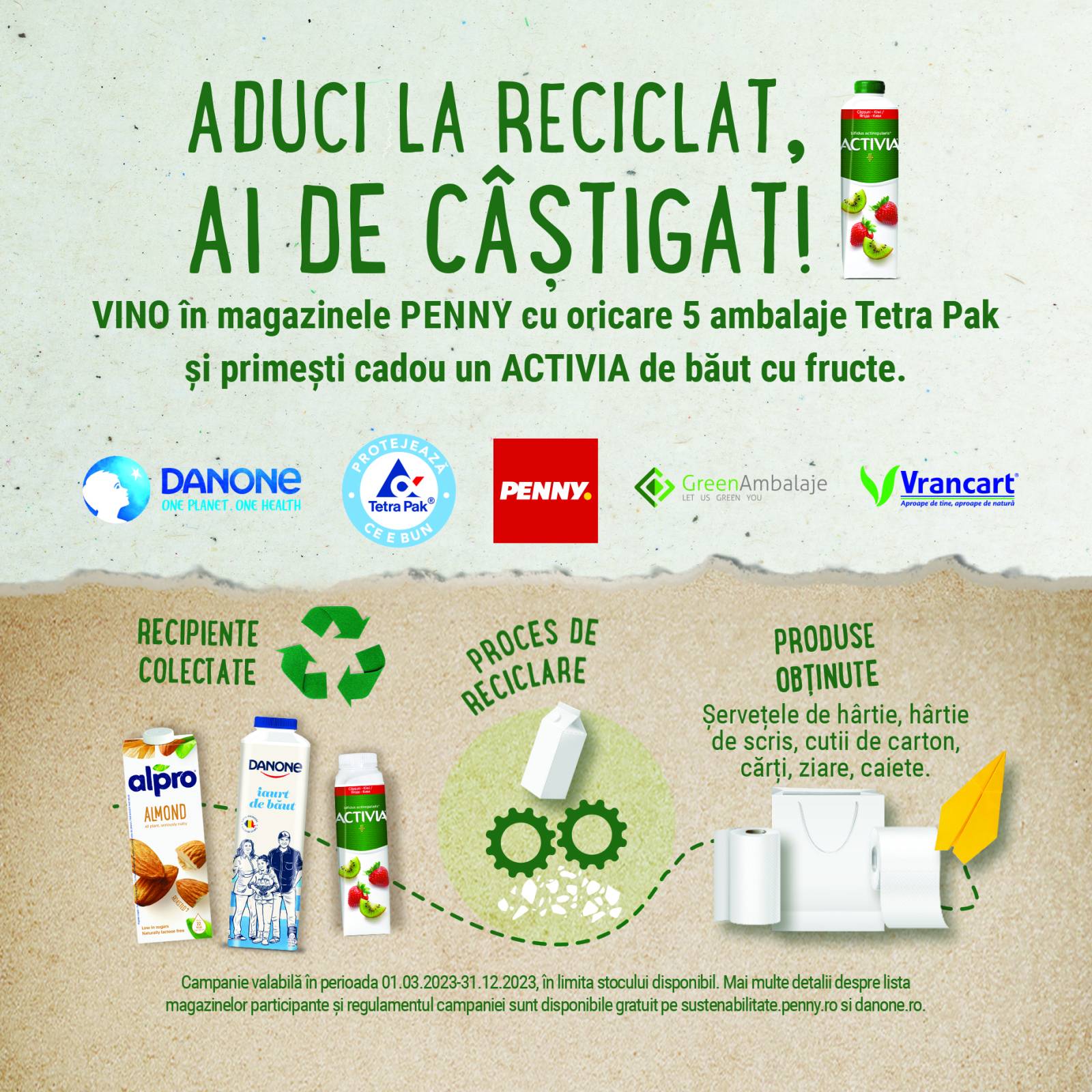 Ambajaleje Tetra Pak se pot returna în toate magazinele Penny din țară