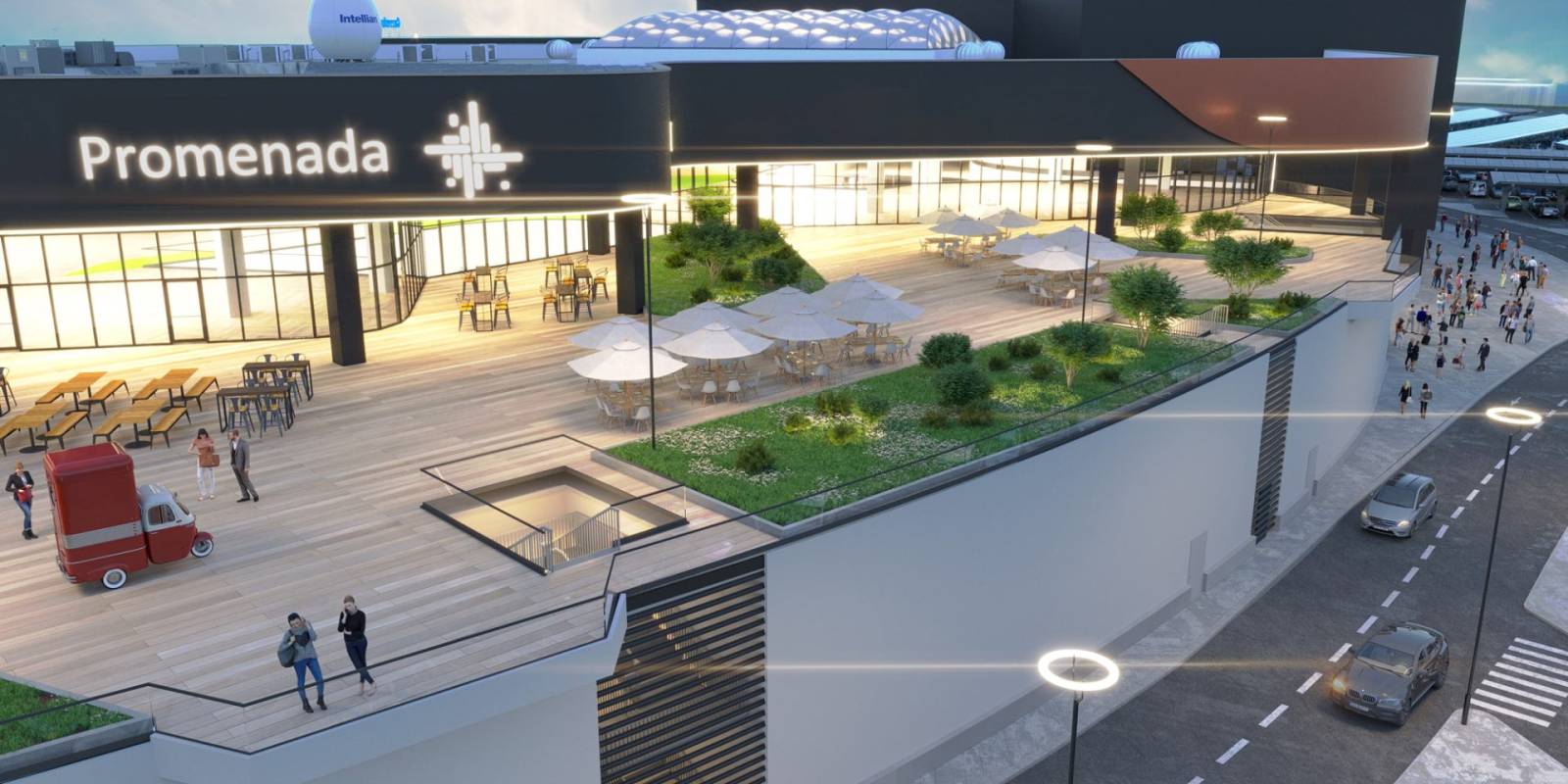 NEPI Rockcastle investește peste 125 mil. euro în Promenada Craiova. Când se deschide și ce noutăți aduce centrul comercial 3 Promenada Craiova - terasa