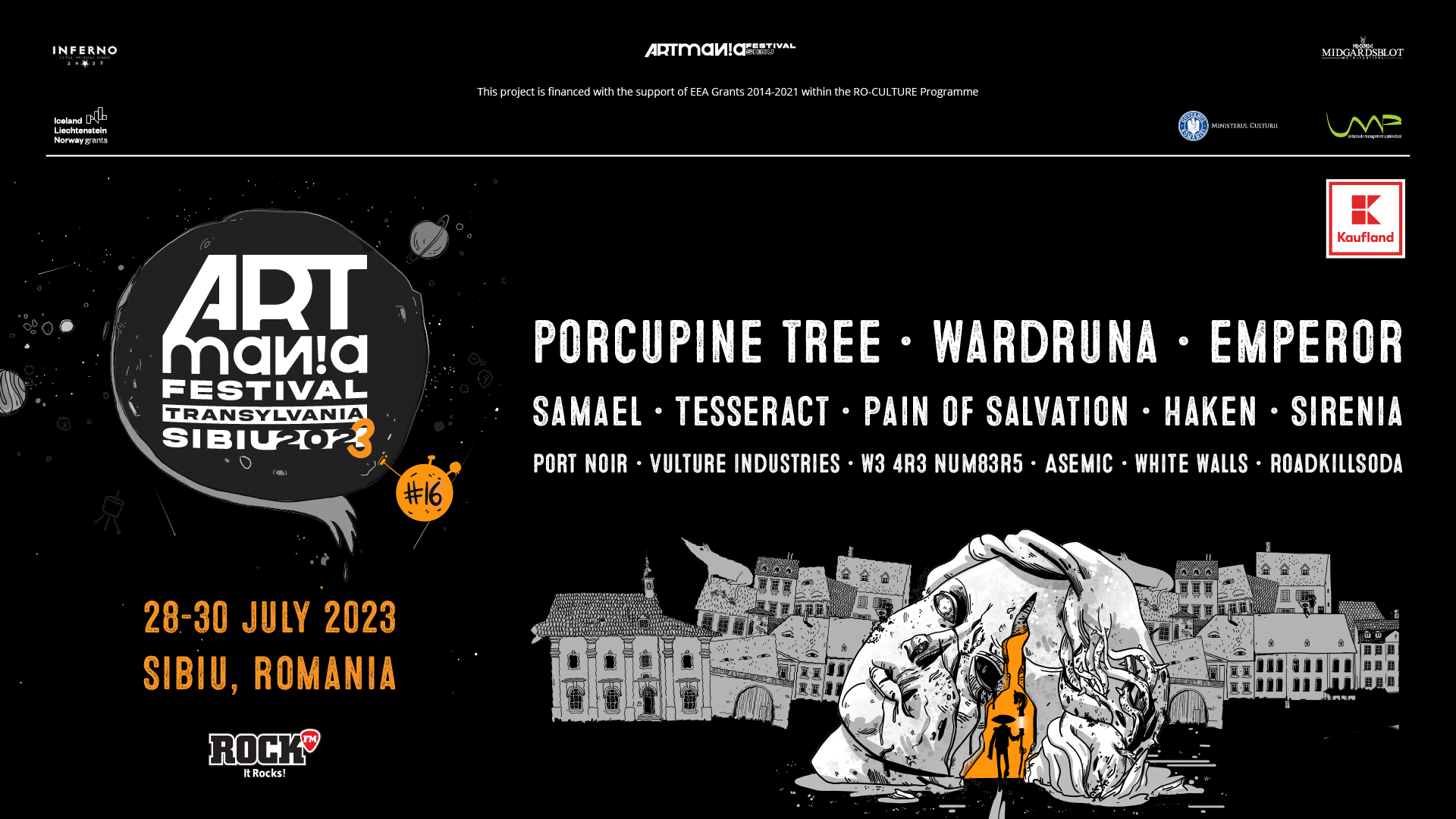 Sirenia, We Are Numbers, White Walls, RoadkillSoda și Asemic completează line-up-ul ARTmania 2023