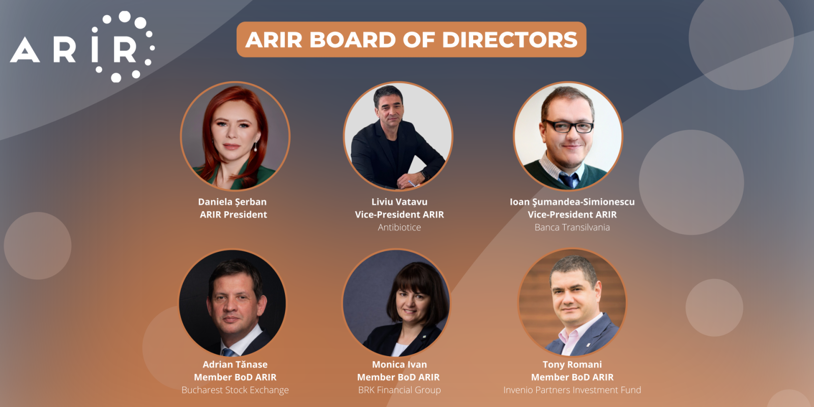 Asociația Română pentru Relația cu Investitorii are un nou consiliu director cu mandat de doi ani