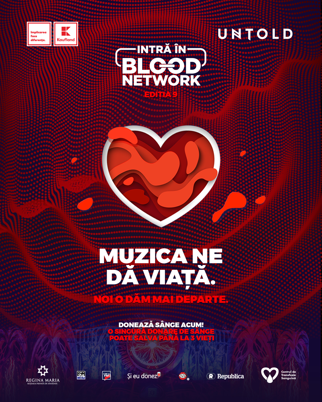 Începe campania Blood Network. Cum poți să intri gratuit la Untold sau Neversea