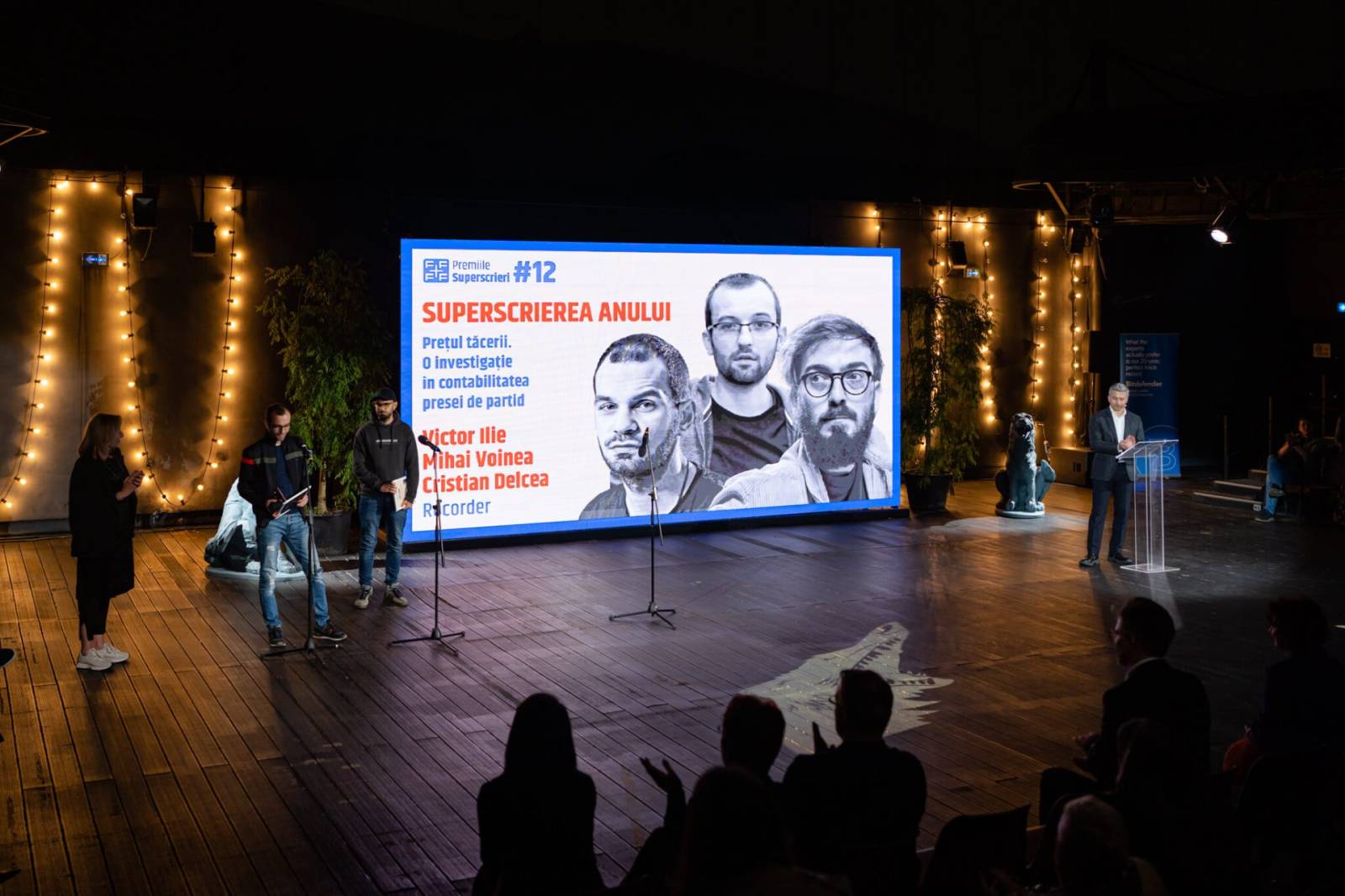 Superscrierea anului: Investigația „Prețul tăcerii. O investigație în contabilitatea presei de partid” realizată de Victor Ilie, Mihai Voinea și Cristian Delcea - jurnaliști Recorder