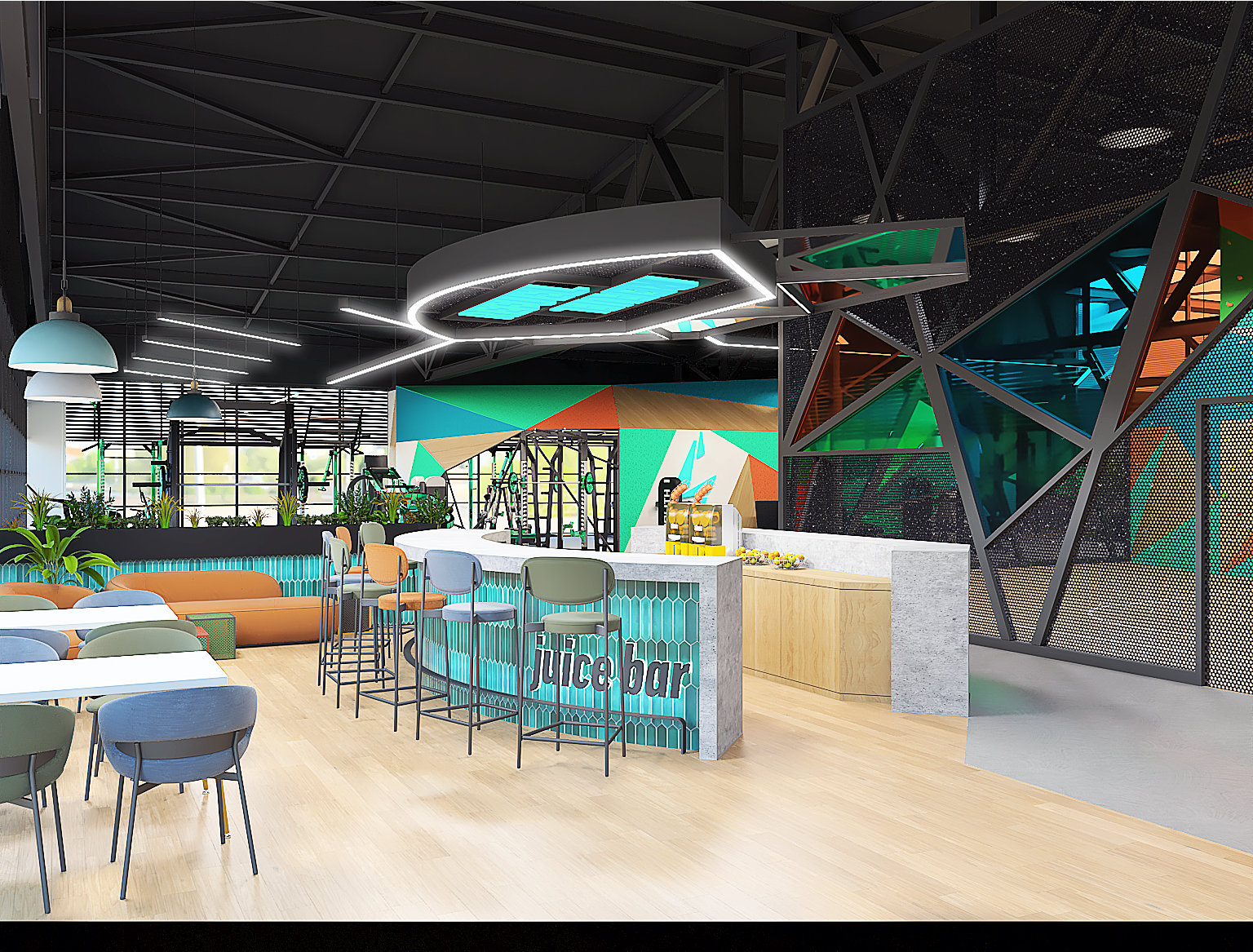 Extinderea mall-ului din Cosmopolis va fi finalizată în vara acestui an 5 SWEAT COSMOPOLIS r juice bar 04