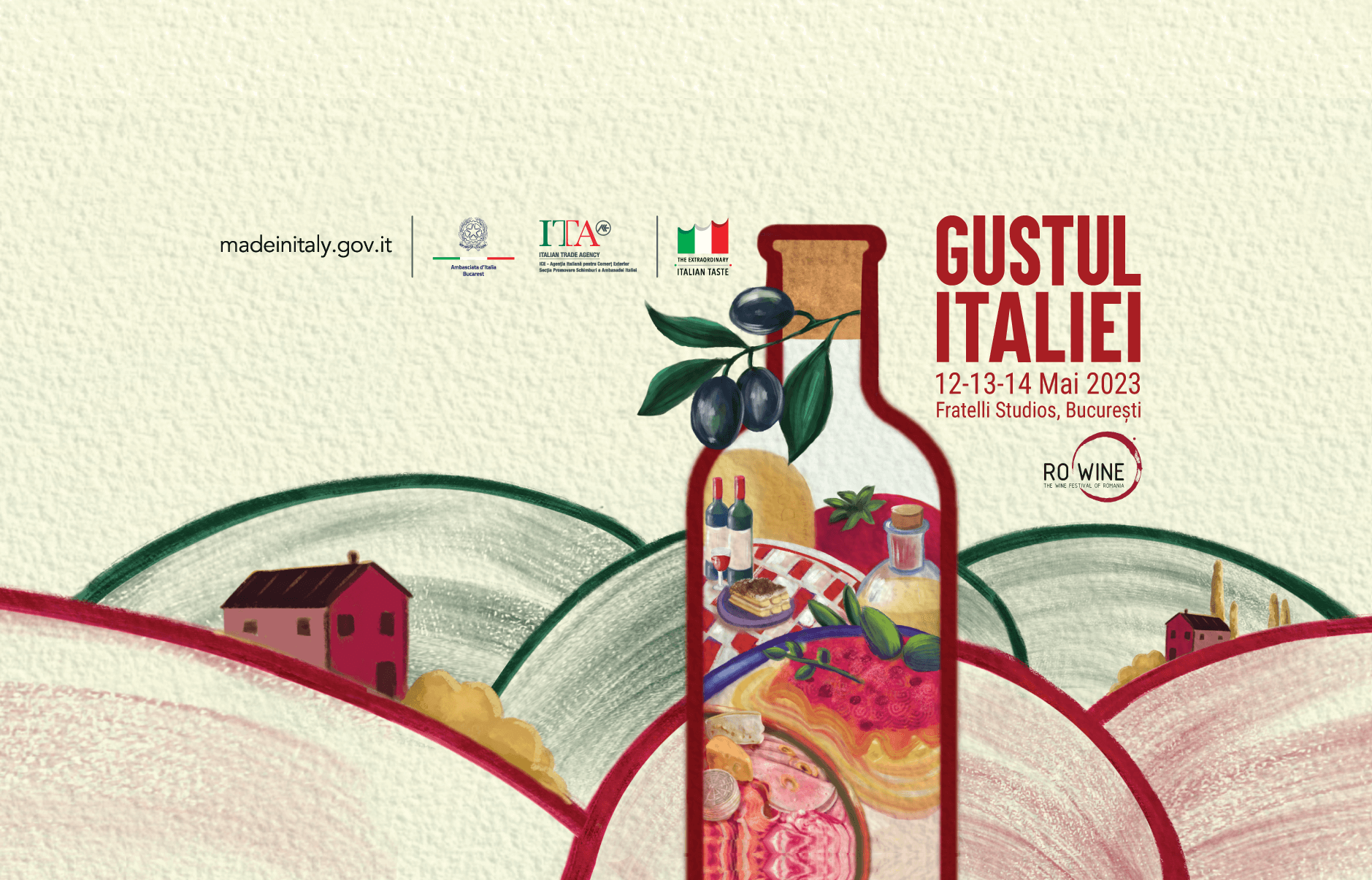 În premieră, festivalul RO-Wine găzduiește salonul Gustul Italiei, cu peste 40 de producători italie...