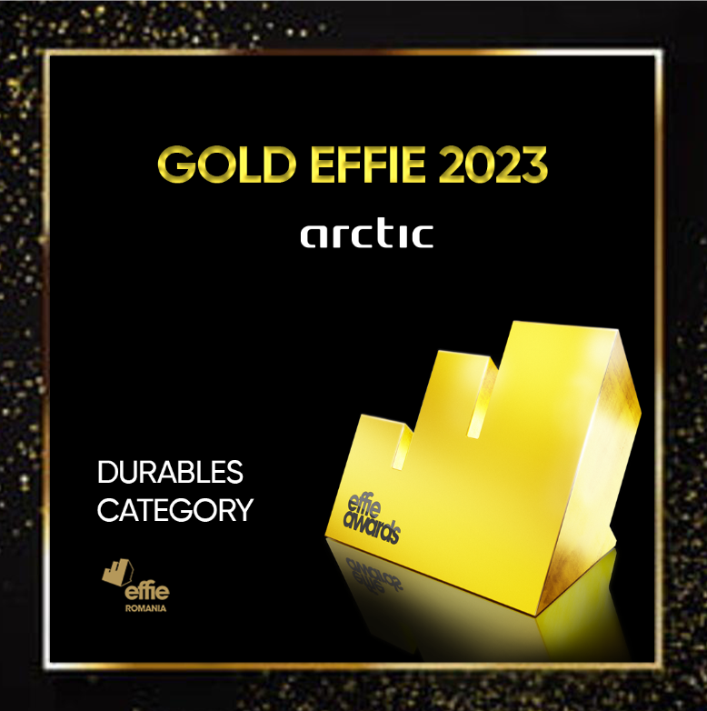 Arctic a câștigat aur la Effie Awards România 2023 cu o campanie centrată pe educarea consumatorilor...