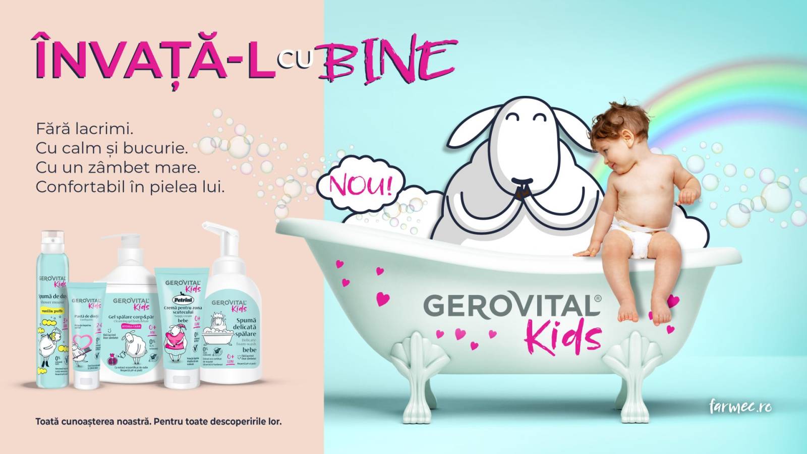 Farmec lansează Gerovital Kids, gama special dedicată pielii copiilor