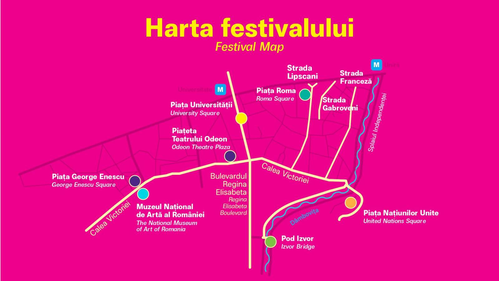 Festivalul Internațional de Teatru de Stradă-B-FIT in the Street! are loc în acest weekend 3 Festivalul Internațional de Teatru de Stradă-B-FIT in the Street! are loc în acest weekend - harta