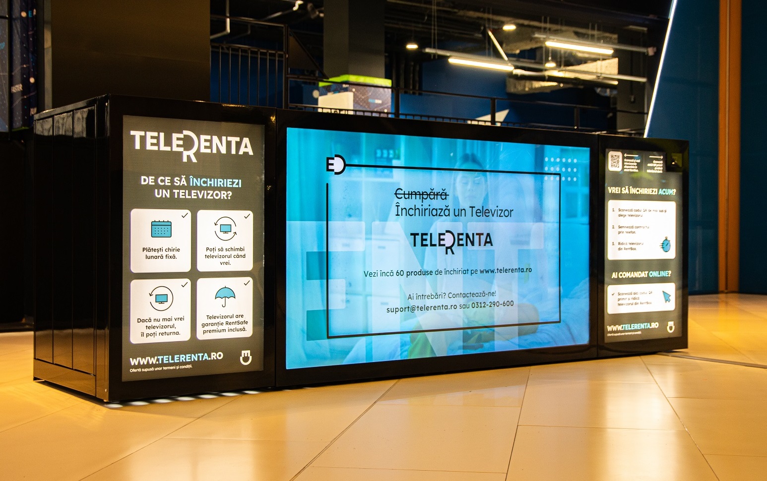Startup-ul românesc Telerenta lansează un automat ce permite închirierea de televizoare