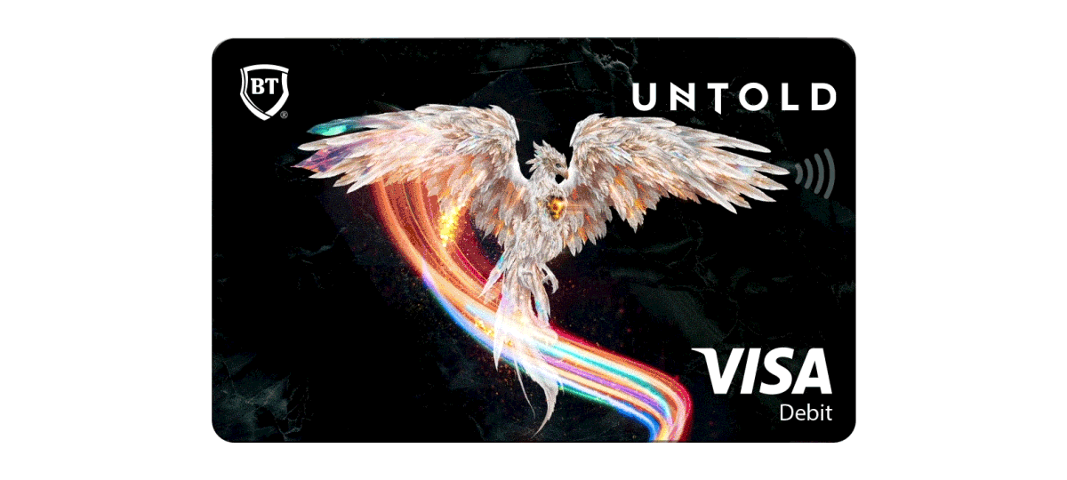 Cardul BT Visa UNTOLD animatie