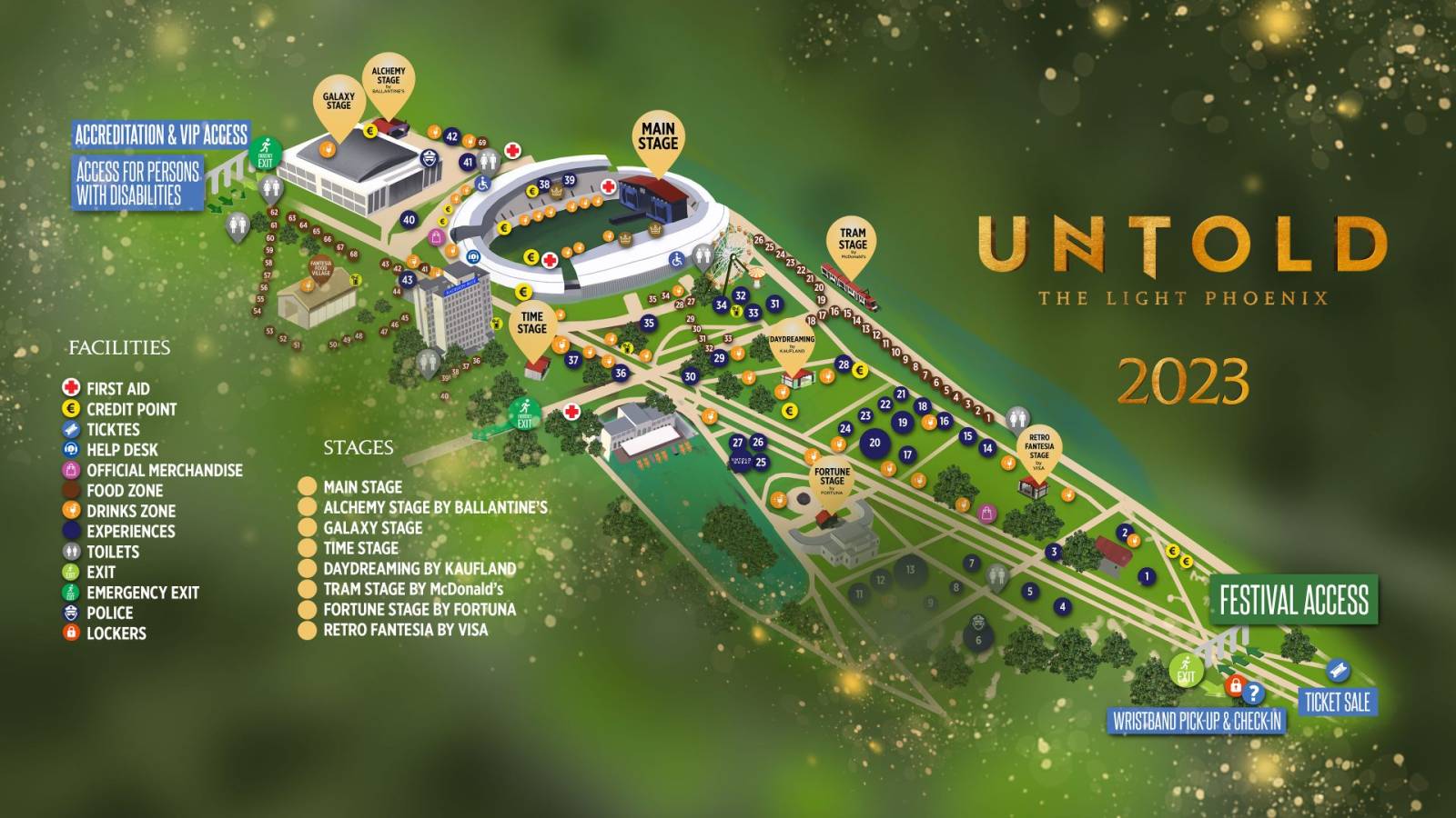 Harta Festivalului UNTOLD 2023