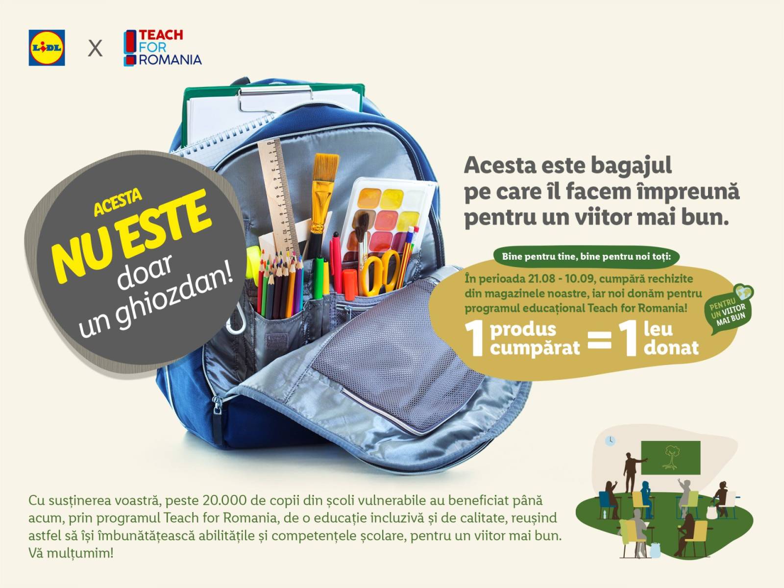 Lidl România investește în programul Teach for Romania