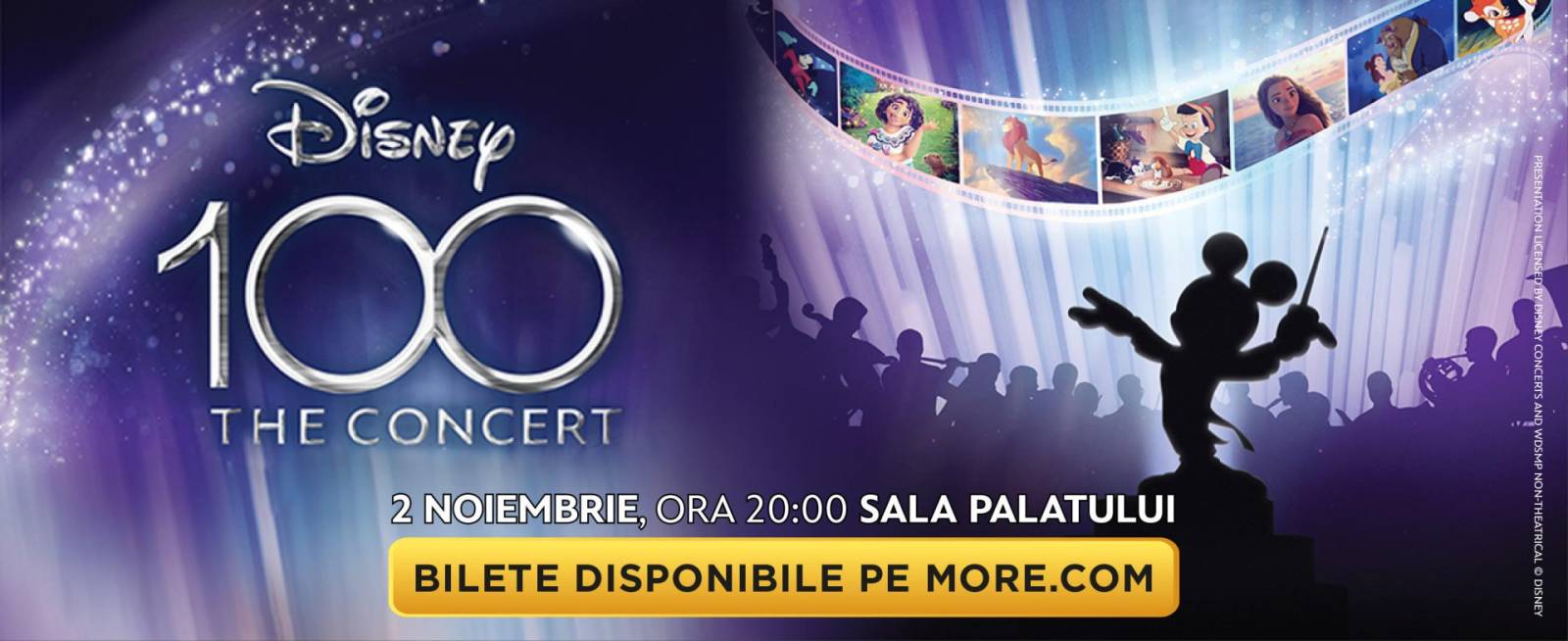 Concert „DISNEY 100”, la Sala Palatului din București