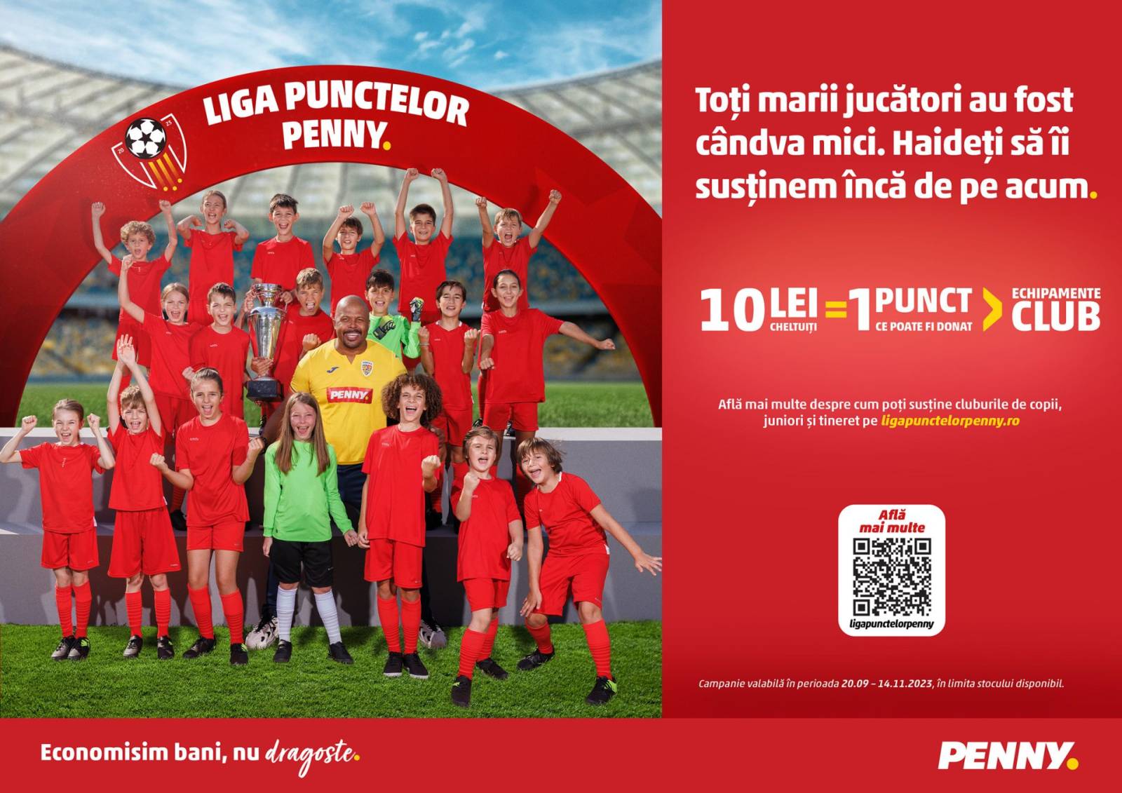 PENNY România lansează Liga Punctelor PENNY pentru susținerea cluburilor sportive de fotbal pentru c...