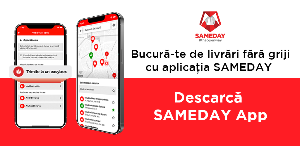 Sameday a investit 1 milion de euro în noua aplicație pentru livrări mai flexibile