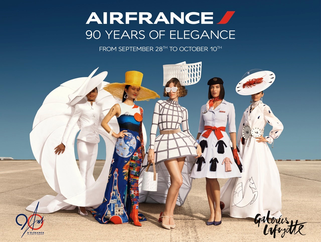 Air France - 90 de ani de eleganță, la Galeriile Lafayette