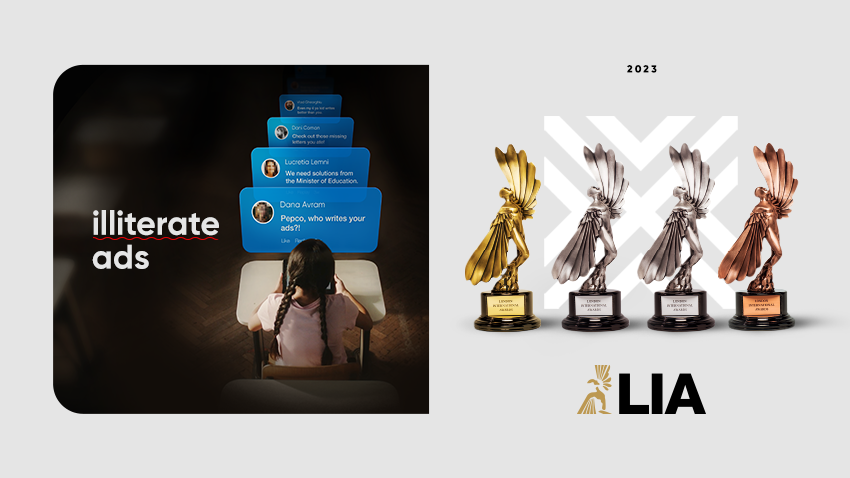 VMLY&R este cea mai premiată agenție din România la LIA AWARDS cu campania PEPCO Illiterate Ads