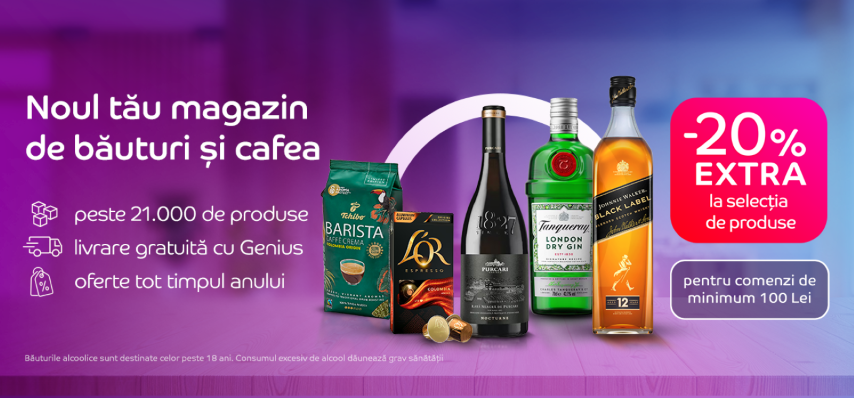 eMAG lansează Drinks & Coffee Shop, un magazin cu băuturi, vinuri și cafea