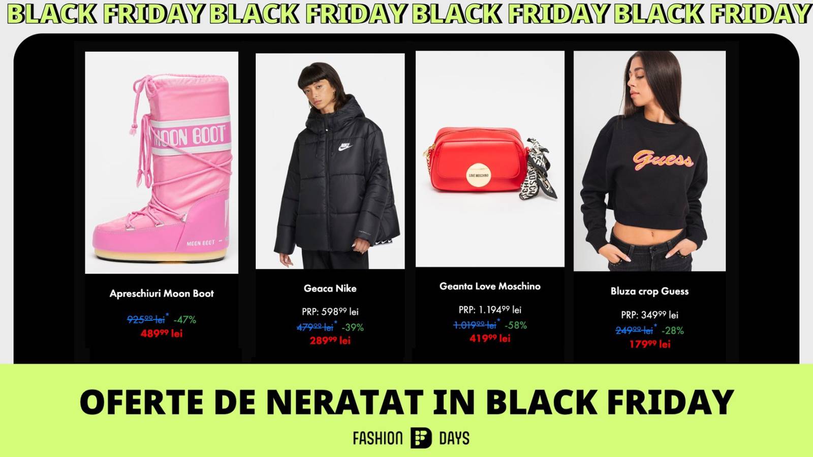 FashionDays produse Black Friday