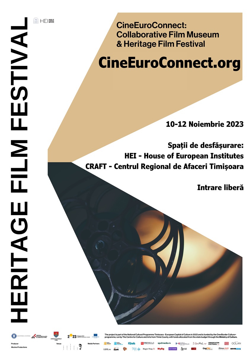 Patrimoniul cinematografic revine la viață prin Heritage Film Festival din cadrul CineEuroConnect în perioada 10-12 noiembrie 