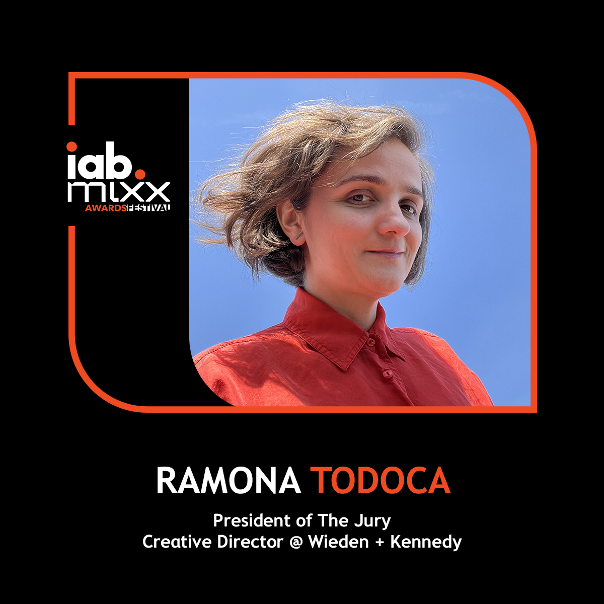 Ramona Todoca, directorul de creație al Wieden+Kennedy Amsterdam, este președintele juriului IAB MIX...