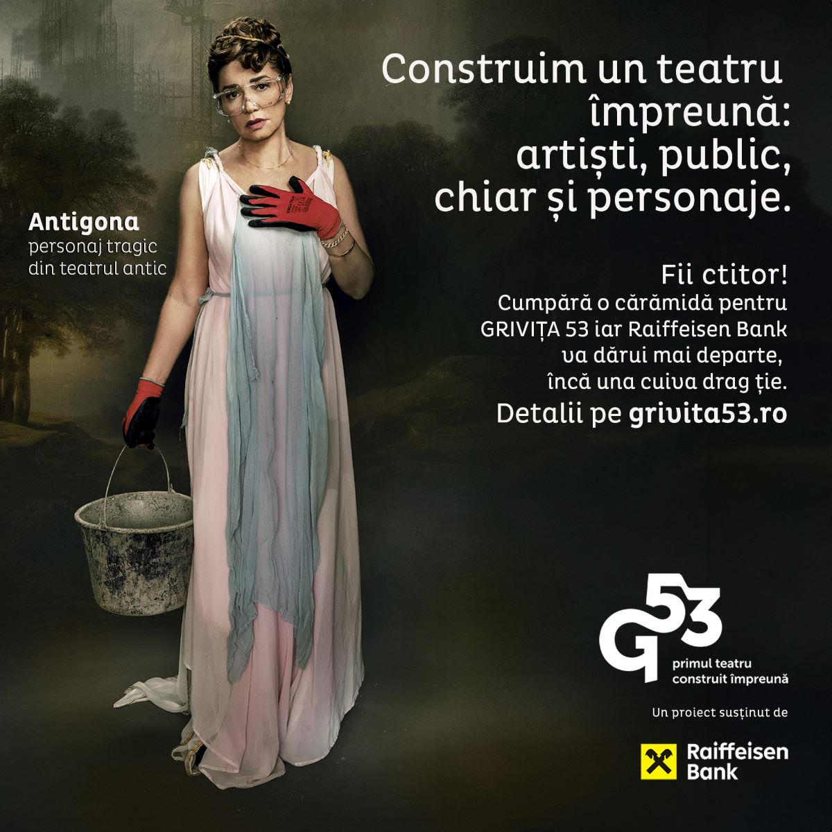 Raiffeisen Bank România susține construcția Teatrului Grivița 53, cărămidă cu cărămidă, prin campania Ctitori Grivița 53 2 Grivita53 1