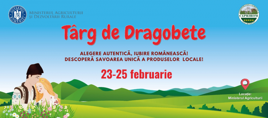 Târg de Dragobete în curtea Ministerului Agriculturii. Ce produse se pot găsi