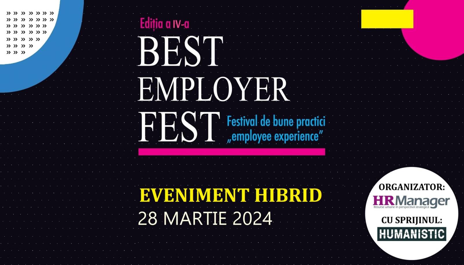 Best Employer Fest, festival de bune practici “employee experience”, pe 28 martie