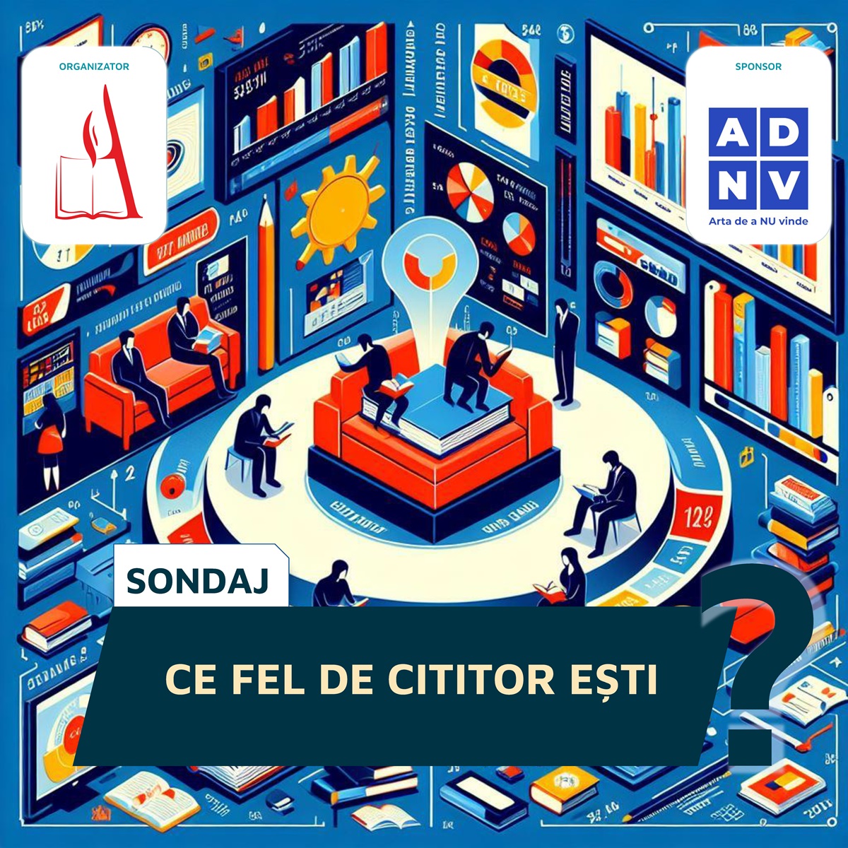 Sondajul „Ce fel de cititor ești?” cercetează modul în care oamenii interacționează cu cărțile și te...