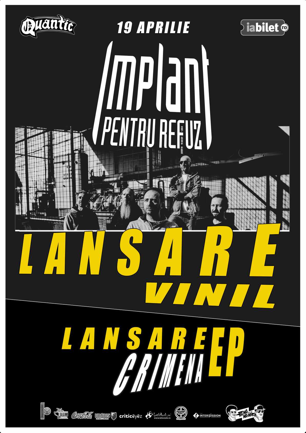 Implant Pentru Refuz lansează vinilul “Subradar” în cadrul concertului din Quantic, București