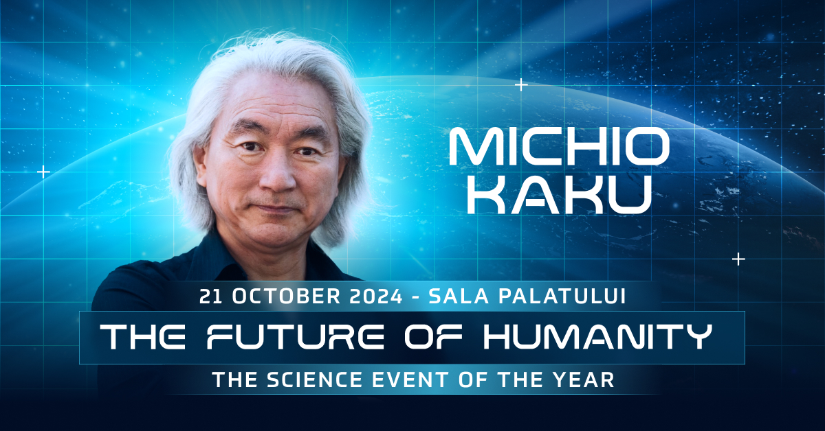 Fizicianul Michio Kaku vine pentru prima data în România