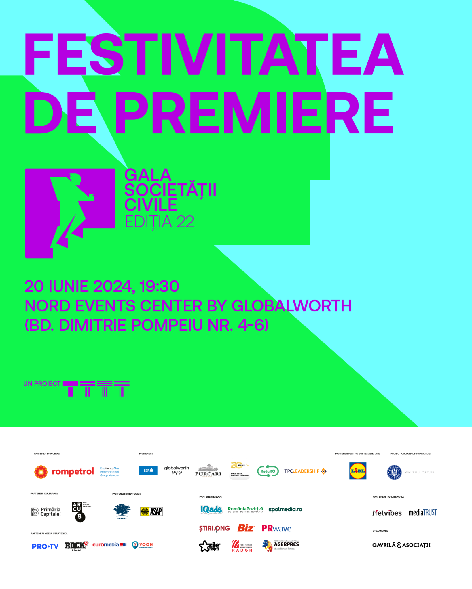 Comunități pentru binele comun. Pe 20 iunie are loc festivitatea de premiere a Galei Societății Civi...