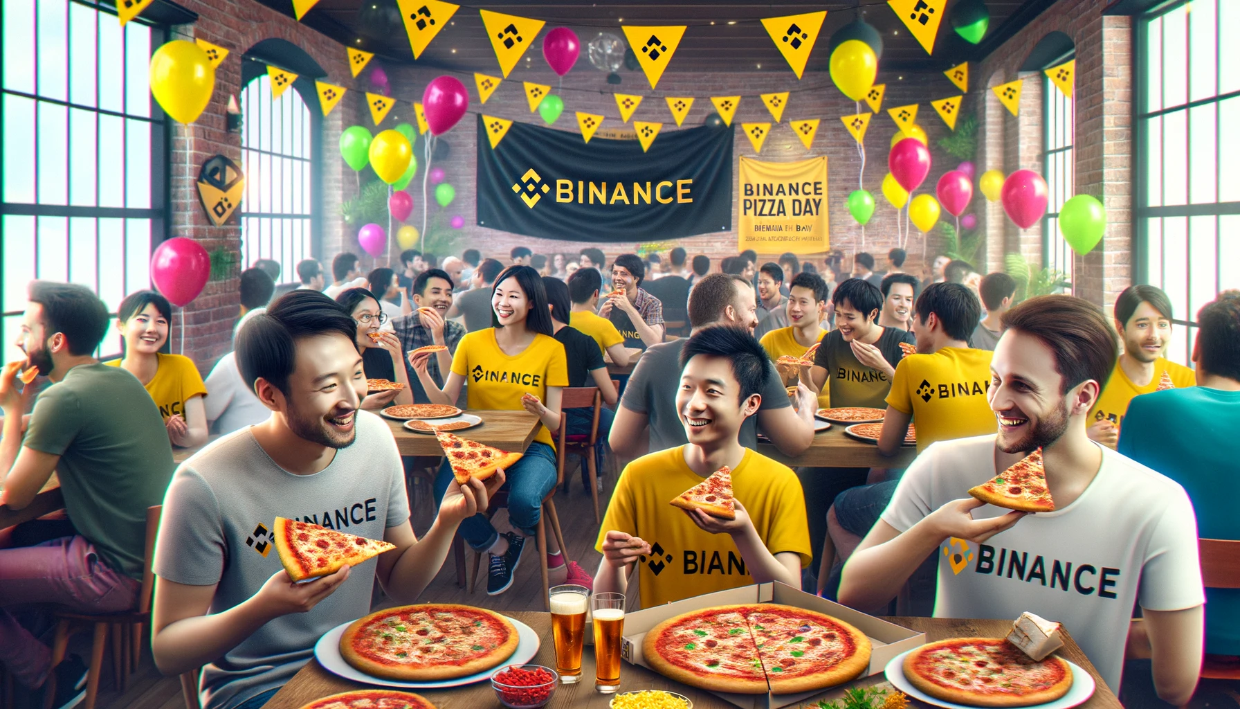Binance plănuiește livrarea a peste 5.000 de pizza către clienții săi