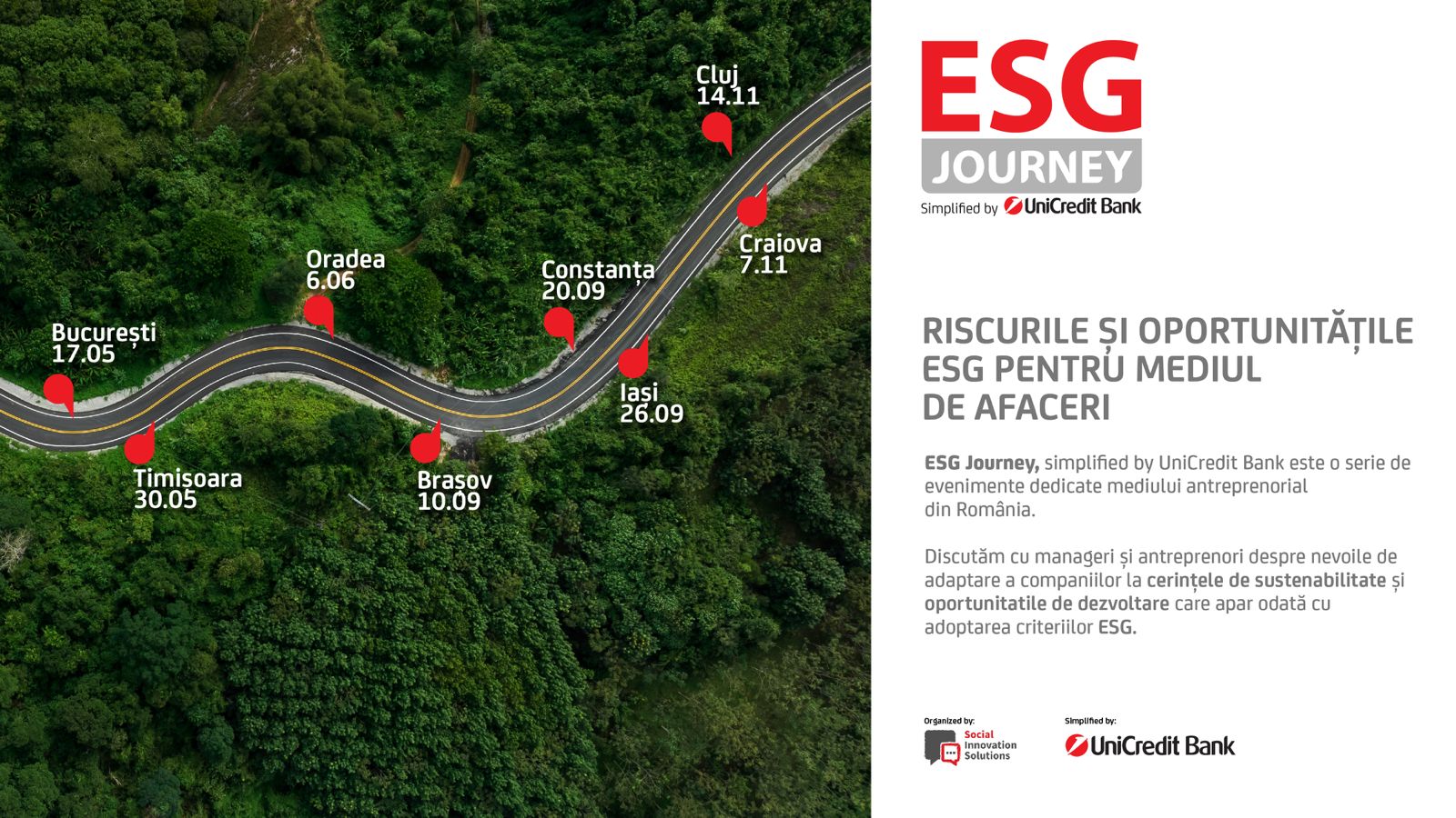 UniCredit Bank România lansează seria de evenimente ESG Journey pentru mediul business