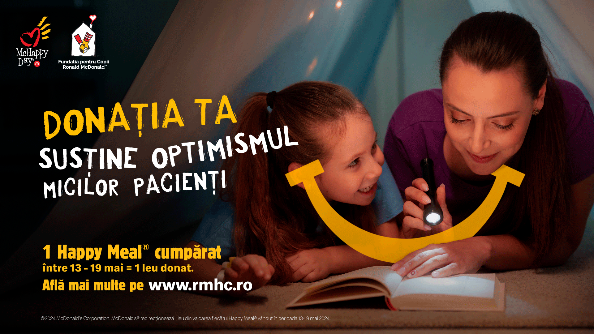 Fundația pentru Copii Ronald McDonald® și McDonald’s® dau startul primei ediții a campaniei de donaț...