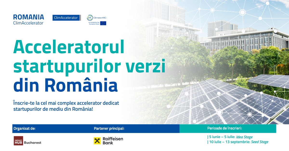 Romania ClimAccelerator: verde la înscrieri pentru startup-urile greentech