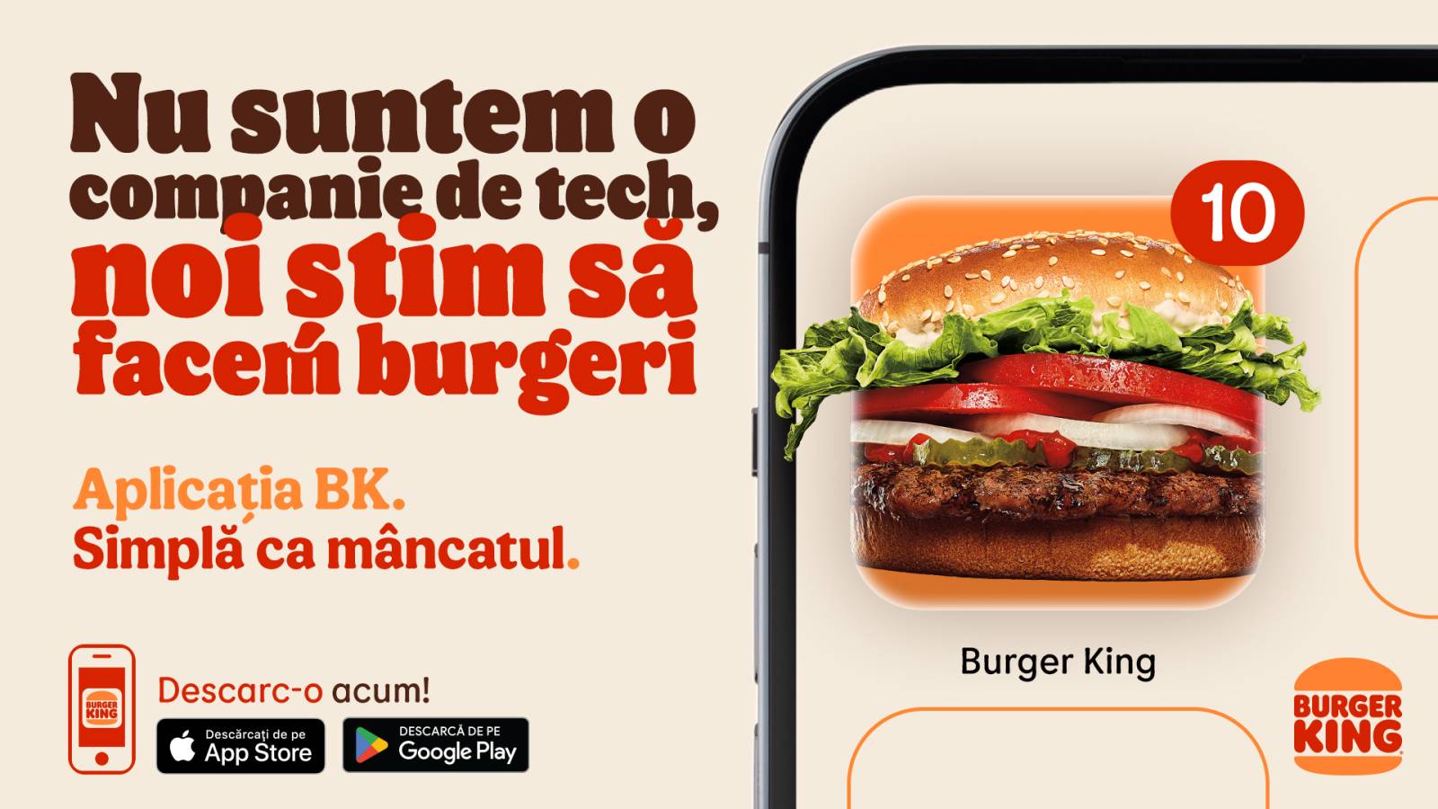 Aplicația Burger King, disponibilă acum și în România