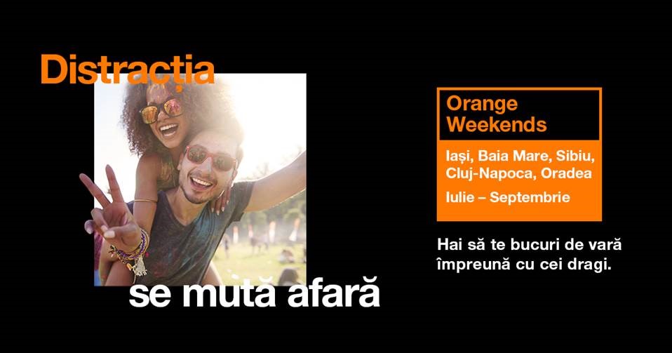 Caravana Orange Weekends, filme și jocuri în orașele din țară