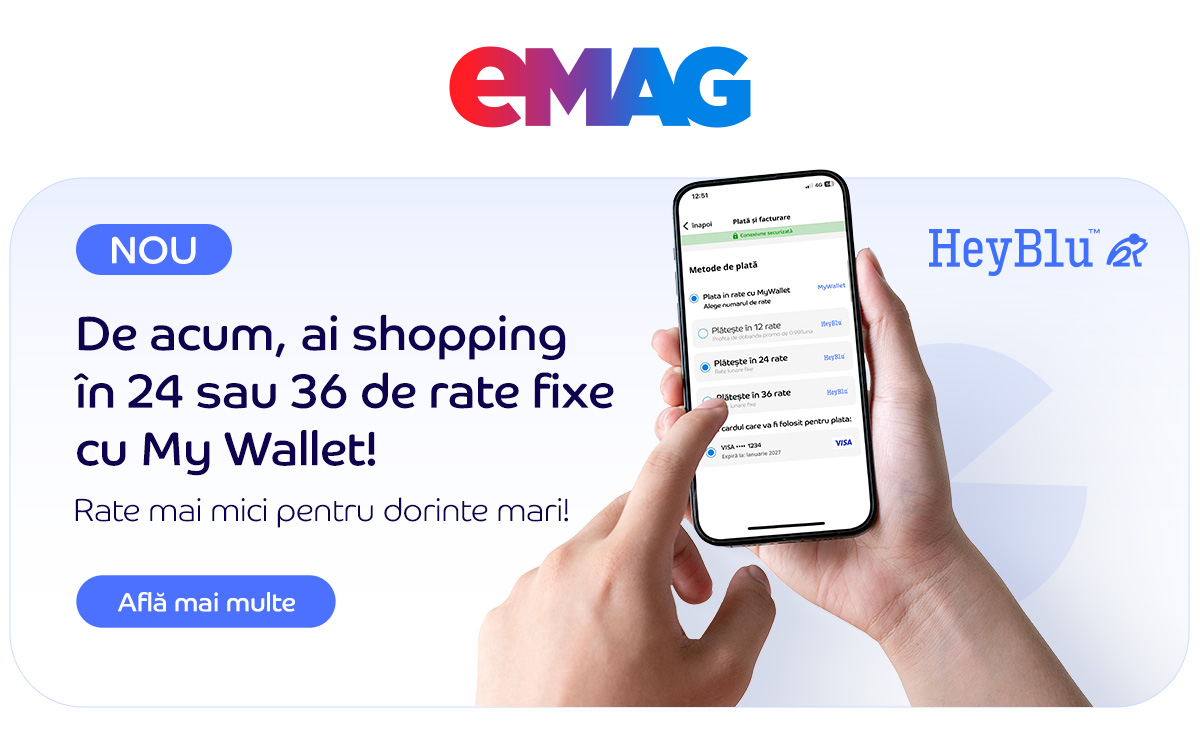eMAG extinde serviciul de finanțare flexibila din My Wallet la 24 si 36 de rate
