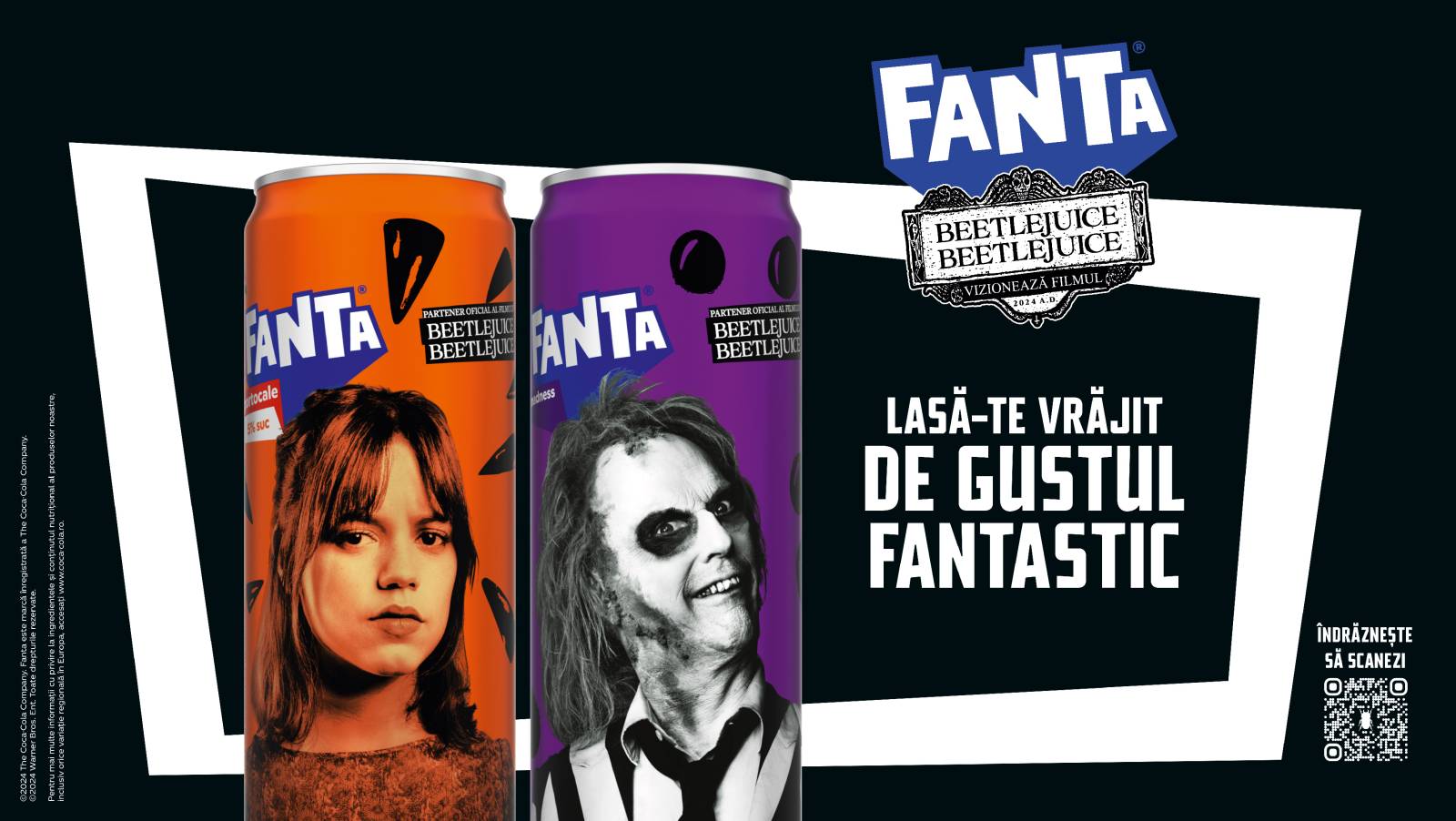 Fanta și Warner Bros. Pictures anunță un parteneriat global înainte de lansarea filmului „Beetlejuic...