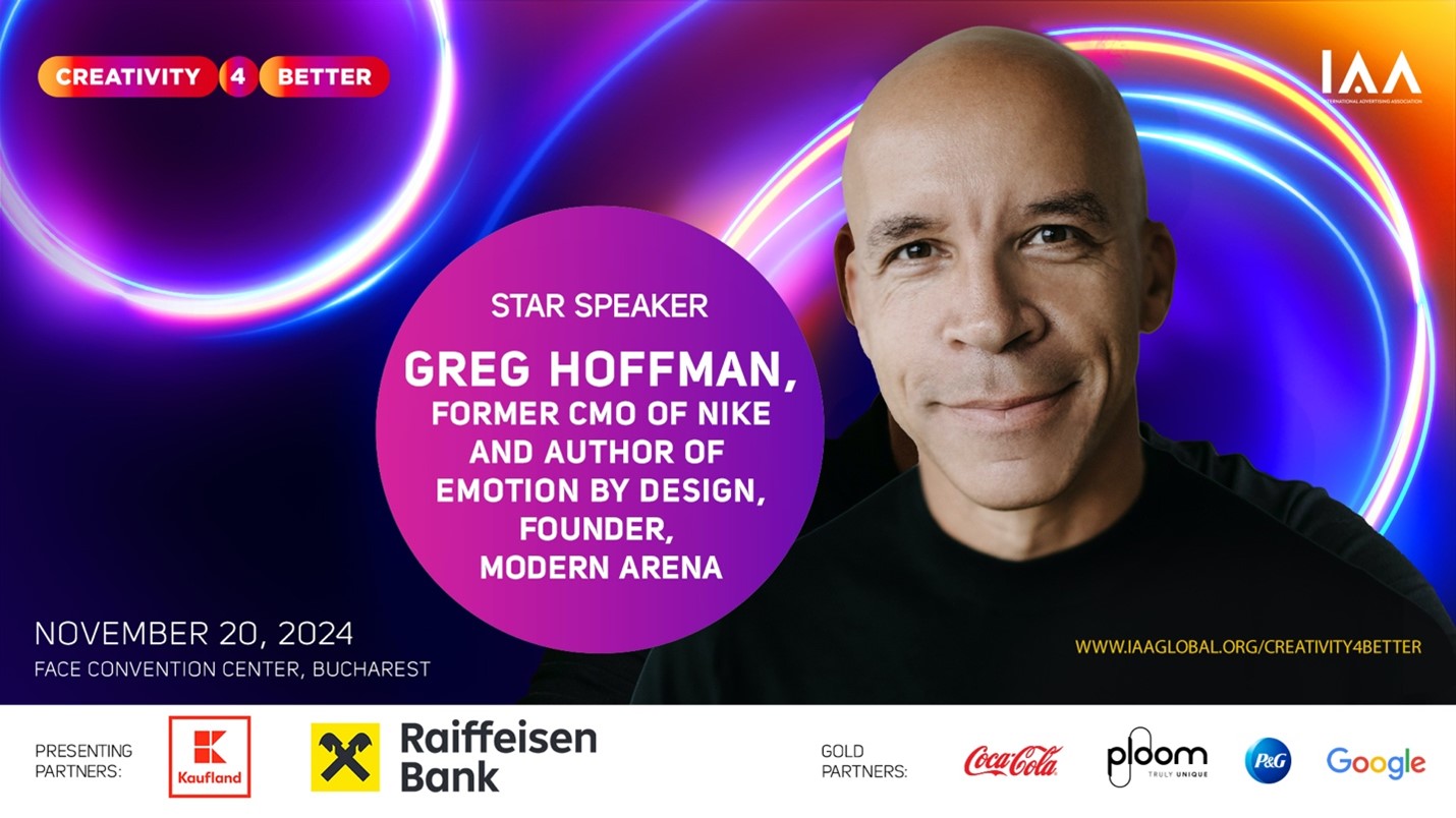Conferința Globală IAA „Creativity4Better” adaugă un nume important pe lista de star speakers din ac...