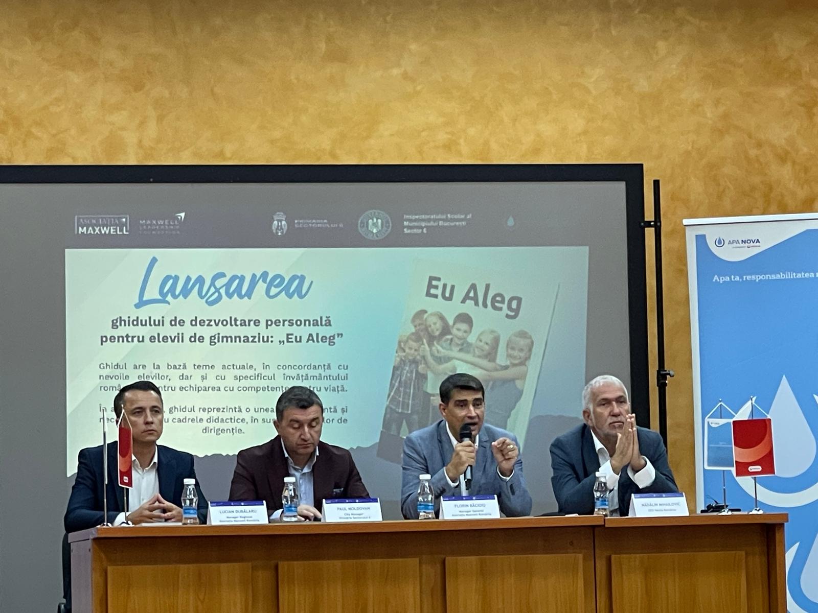 A fost lansat „Eu Aleg”, un ghid de dezvoltare personală pentru elevi