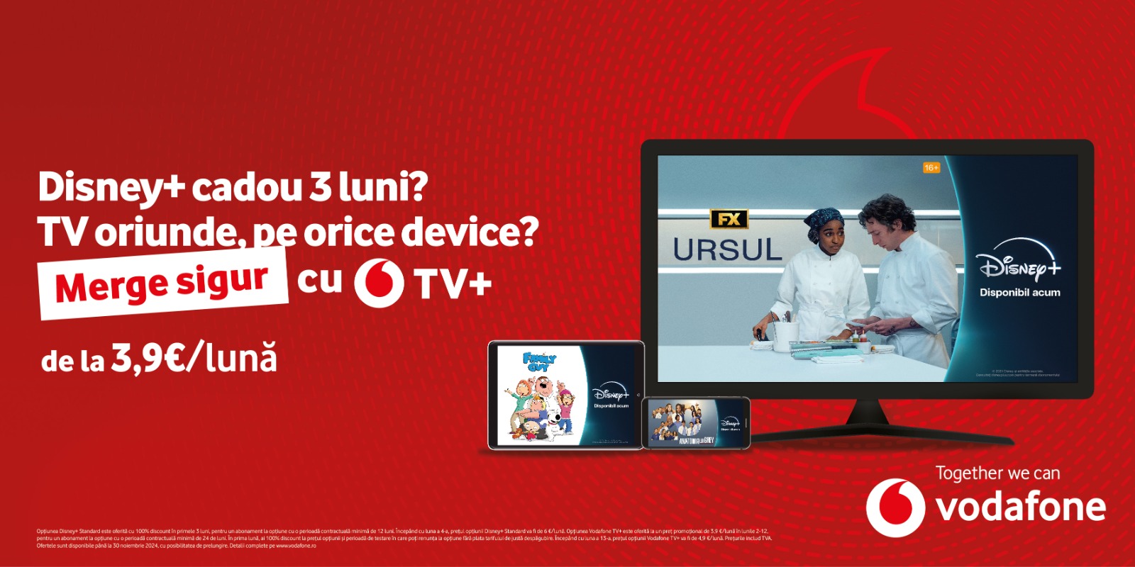 Vodafone TV+, colaborare exclusivă Disney, pe piața din România