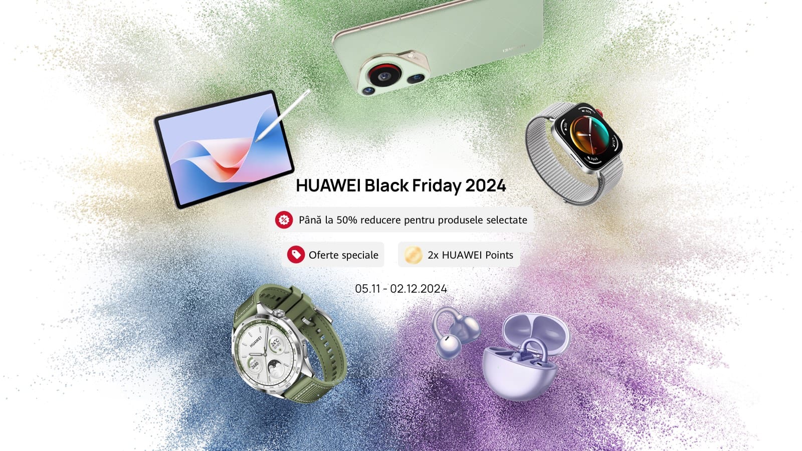 Huawei aduce un altfel de Black Friday. Trei weekenduri de reducere