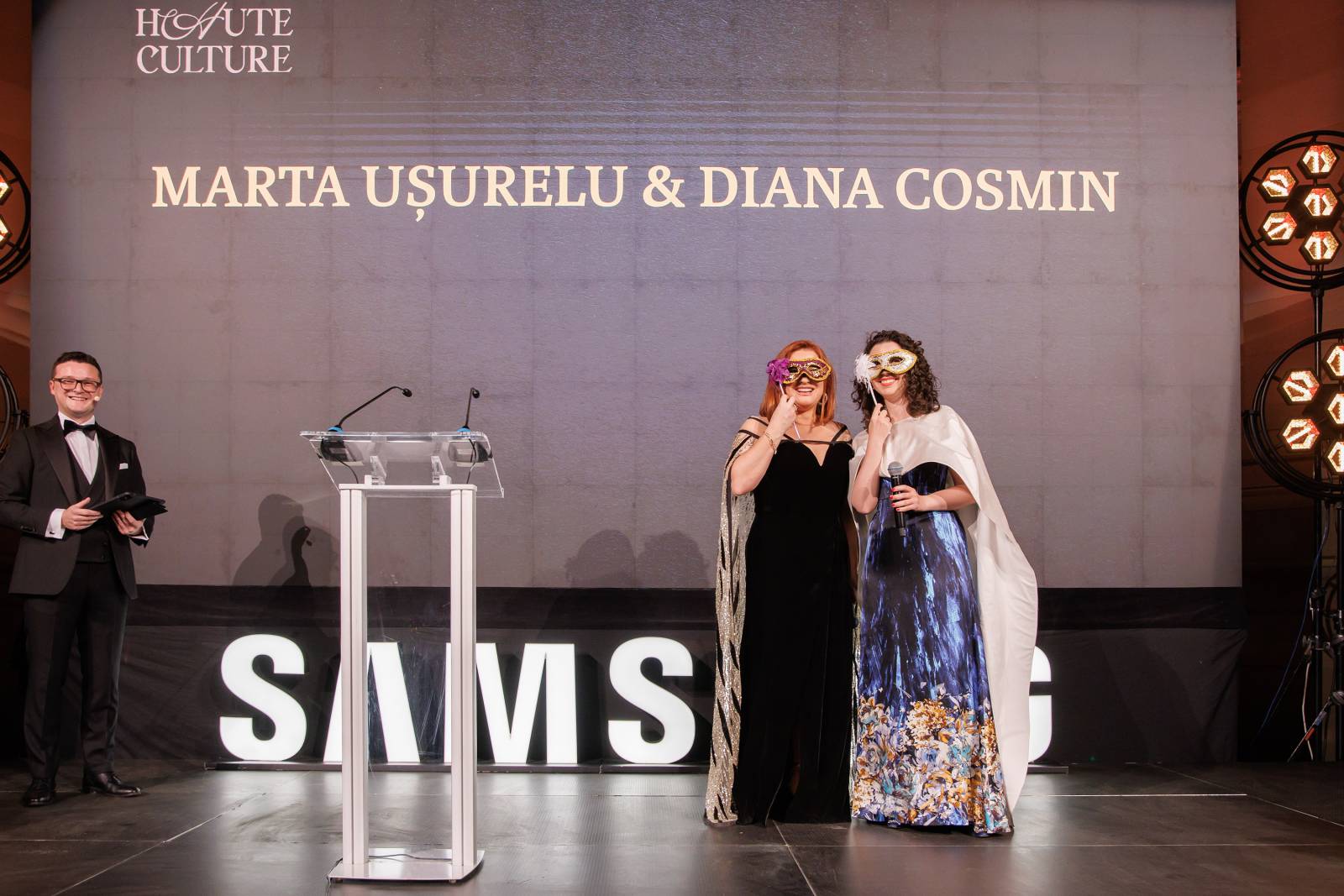 Gala The Culture of Luxury, organizată de revista Haute Culture sub forma unui bal mascat ca în Micul Paris de odinioară 2 Marta Usurelu si Diana Cosmin curatoarele Haute Culture