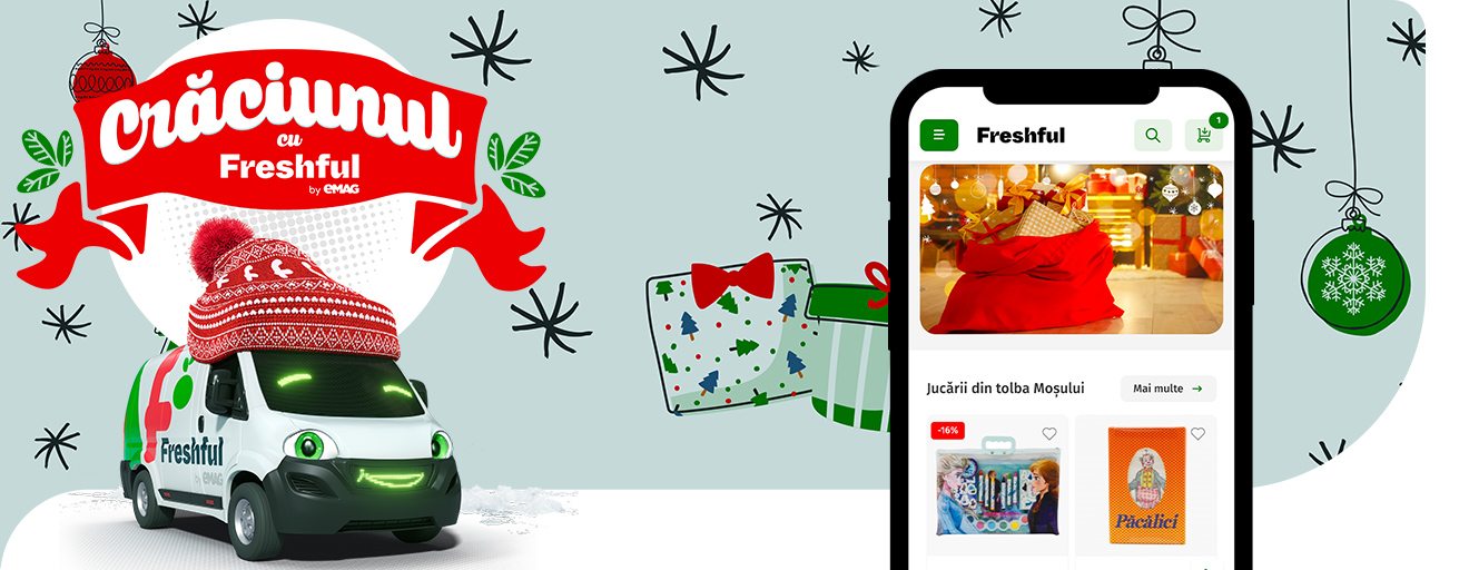 Freshful by eMAG: românii aleg un Crăciun tradițional, coșul de cumpărături are o valoare medie de p...