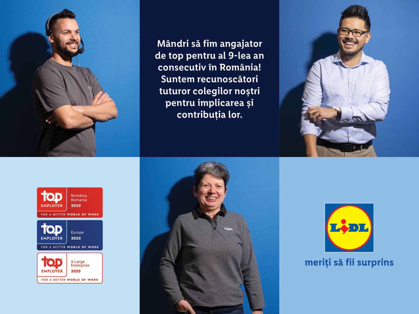 Lidl România obține pentru al nouălea an certificarea Top Employer