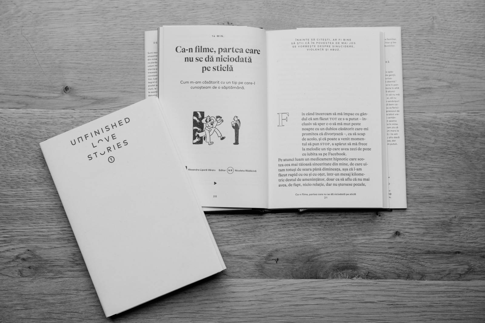 Povești adevărate de iubire în primul volum UNFINISHED LOVE STORIES