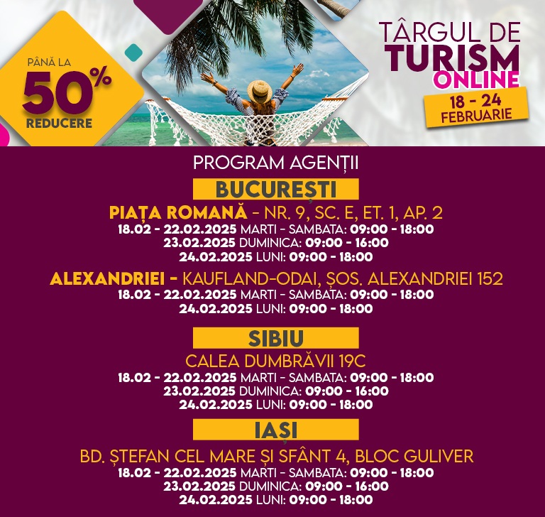 Hello Holidays lansează cel mai mare târg online de turism cu oferte exclusive
